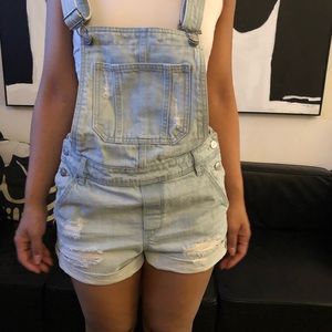 Light Blue  overalls short